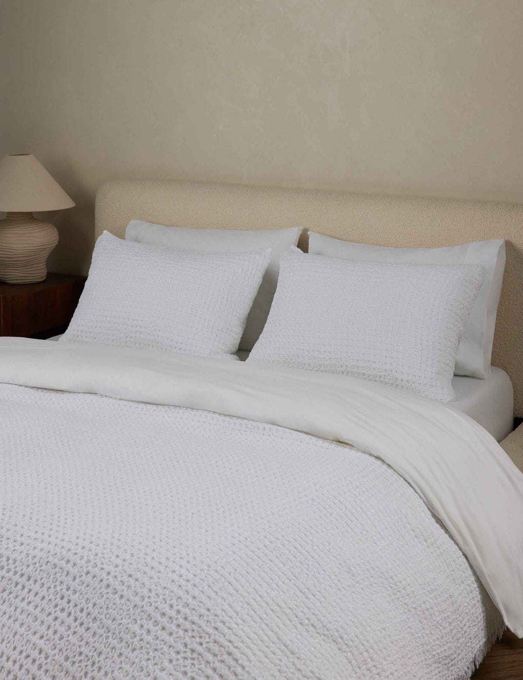 Luna Textured Blanket | Cotton-Linen Blend, Year-Round Comfort