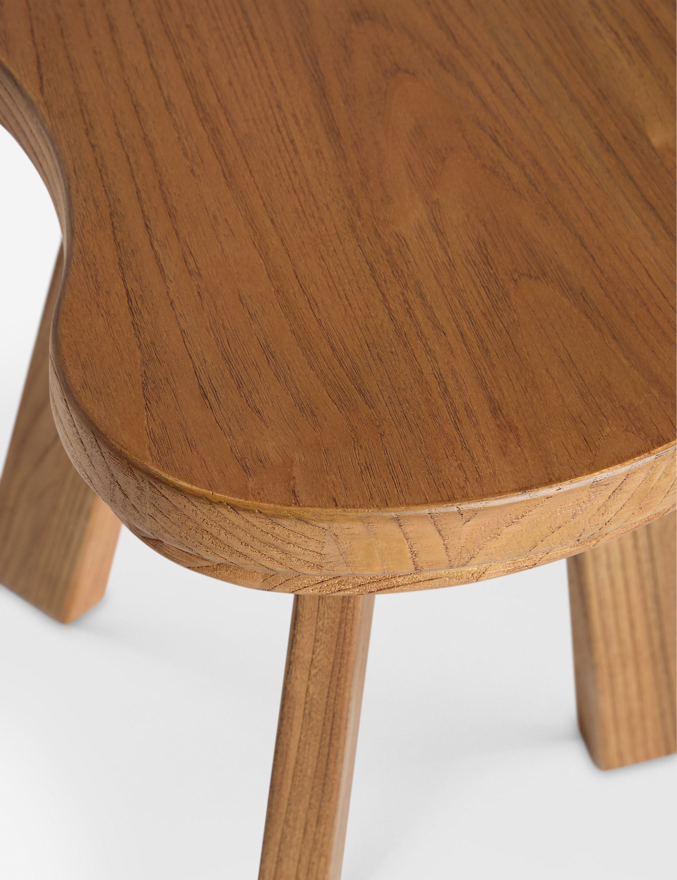 Luna Side Table | Sculpted Top, Angled Legs