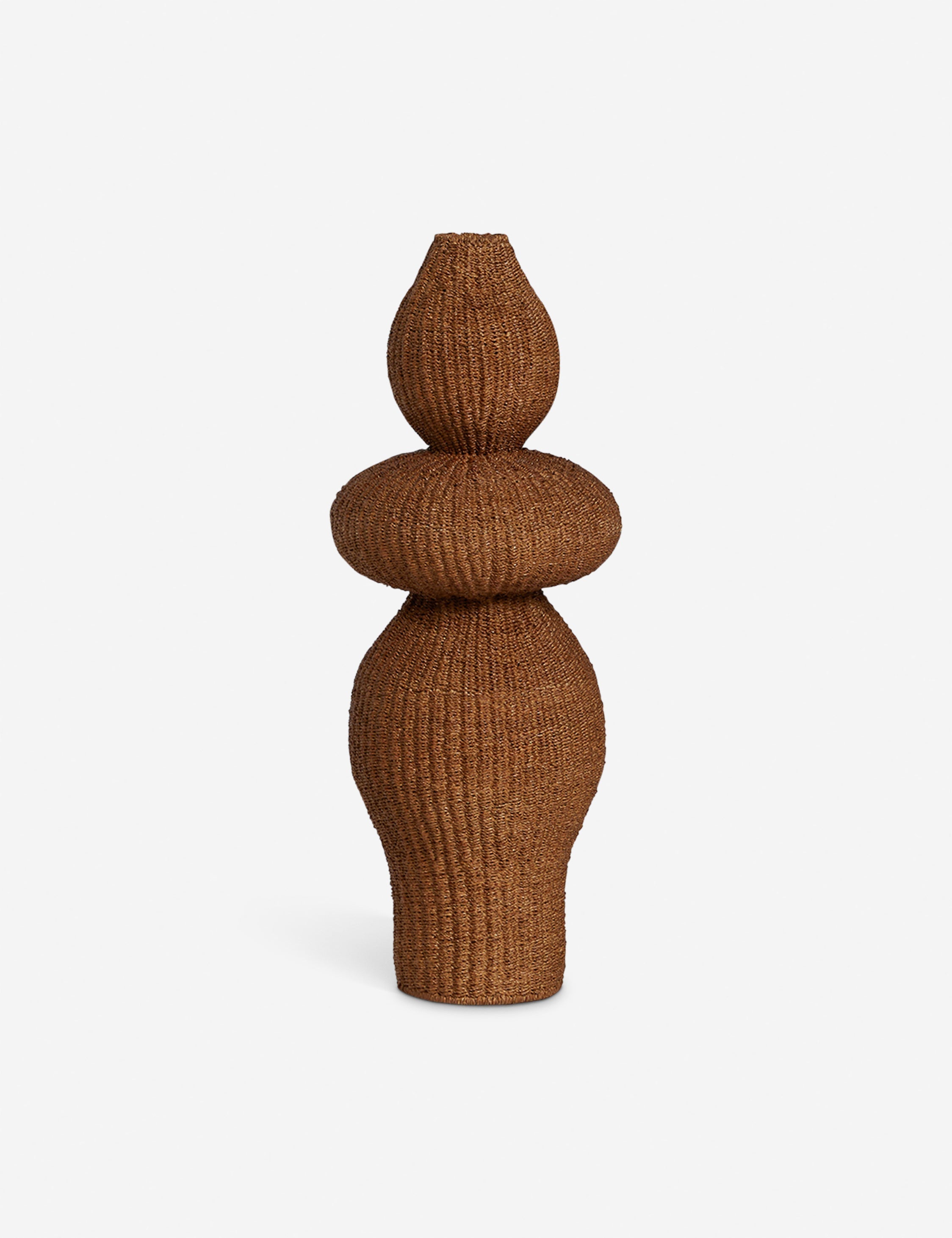 Luna Decorative Floor Vase | Artisanal Weave, Natural Fiber