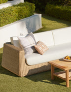 Luma Indoor/Outdoor Pillow | Modern Broken Stripe Design