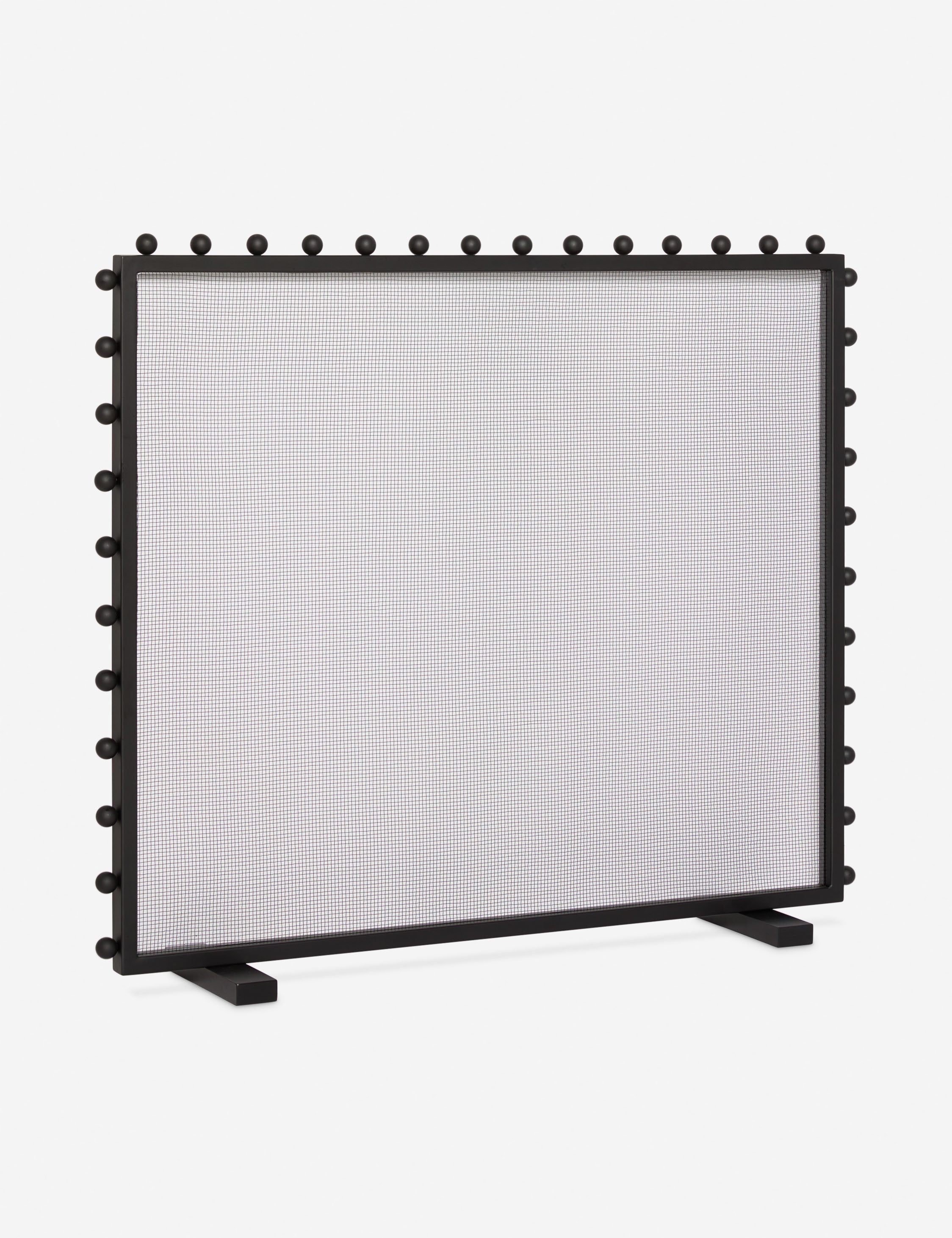 Lustre Fireplace Screen | Chic Knobbed Accents, Square Silhouette