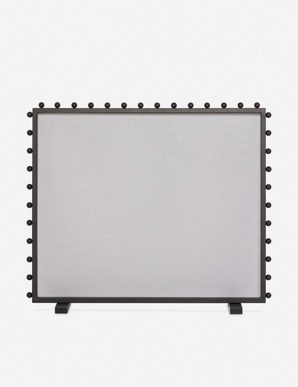 Lustre Fireplace Screen | Chic Knobbed Accents, Square Silhouette