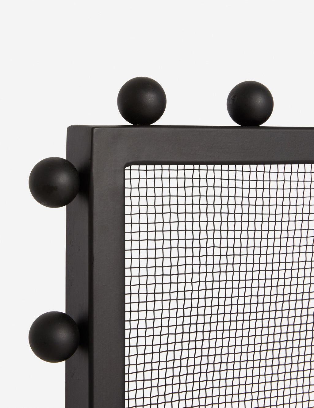 Lustre Fireplace Screen | Chic Knobbed Accents, Square Silhouette