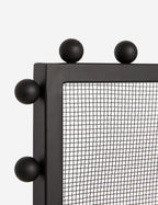 Lustre Fireplace Screen | Chic Knobbed Accents, Square Silhouette