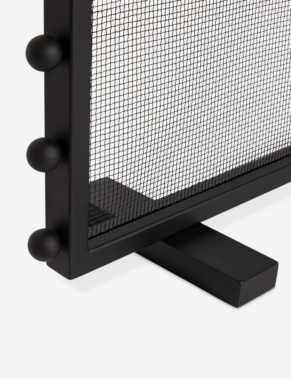 Lustre Fireplace Screen | Chic Knobbed Accents, Square Silhouette