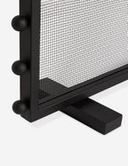 Lustre Fireplace Screen | Chic Knobbed Accents, Square Silhouette