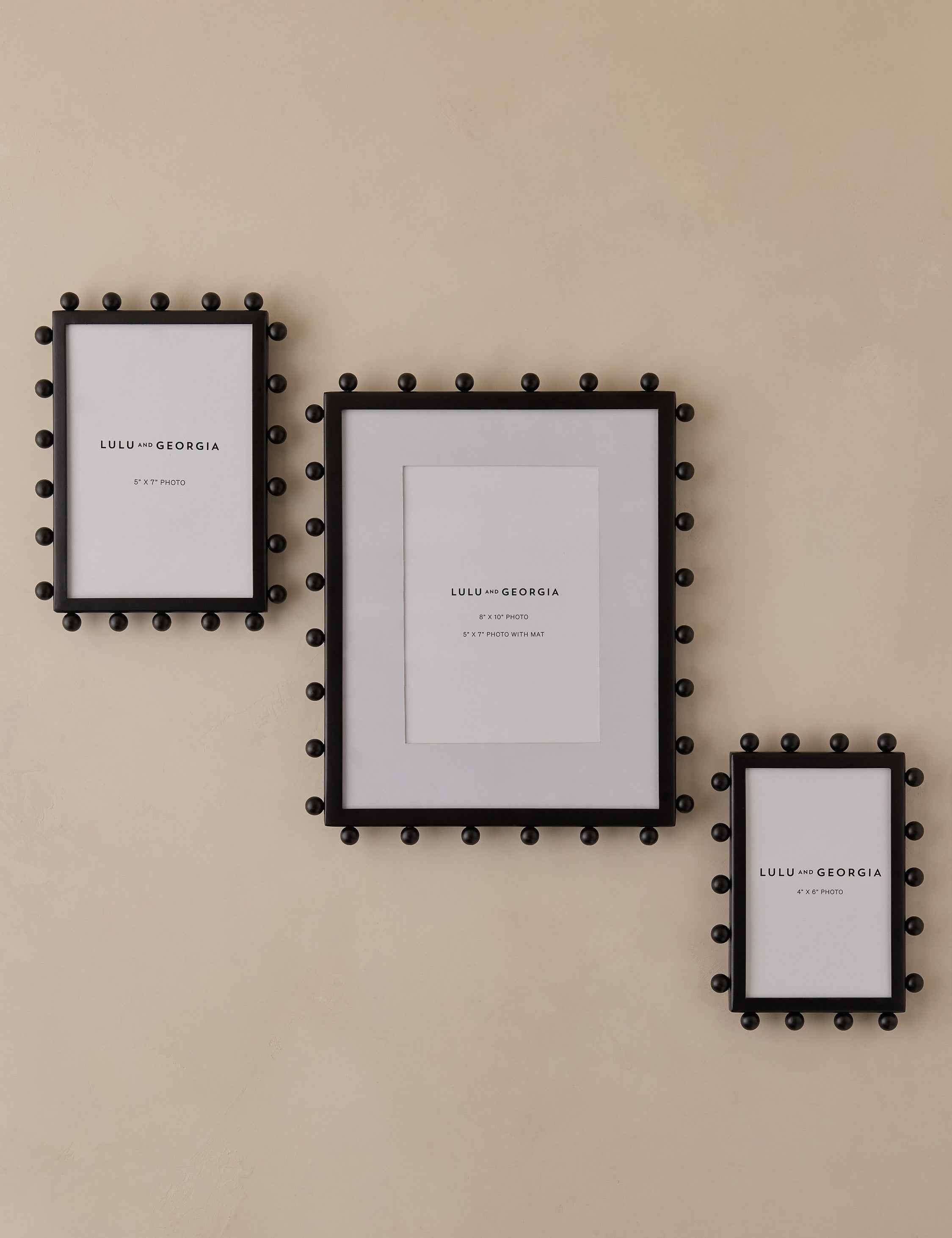 Luxe Picture Frame | Knobbed Accents, Dual Orientation