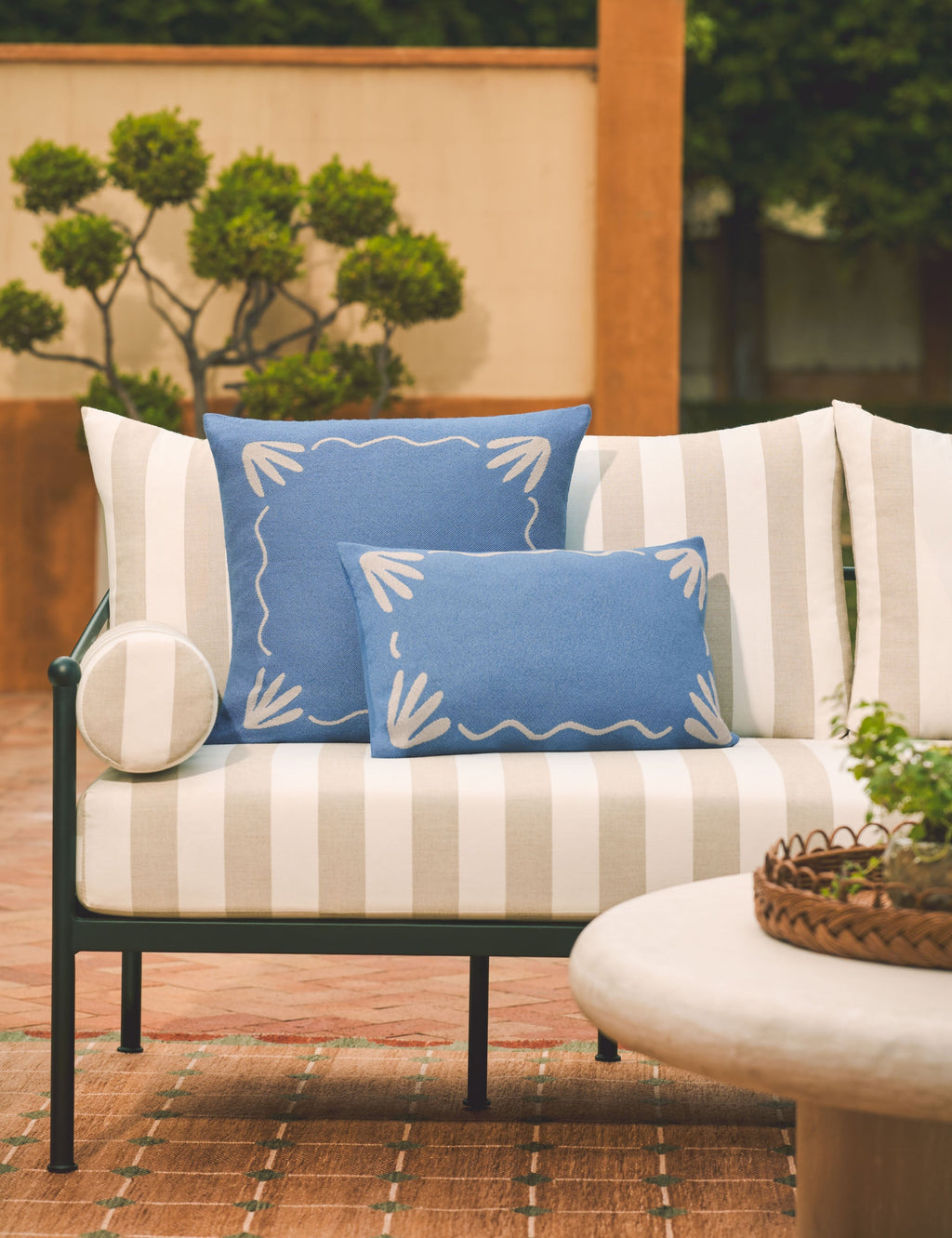 Luna Indoor/Outdoor Pillow | Abstract Minimalist Design, Chic Edge