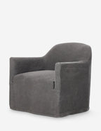 Luxe Swivel Chair | Slipcovered, Modern Accent Design