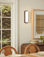 Savita Sconce | Glass Shade in Wavy Metal Trim