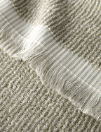 Luma Organic Cotton Towel | Striped Design, Thick Fringe