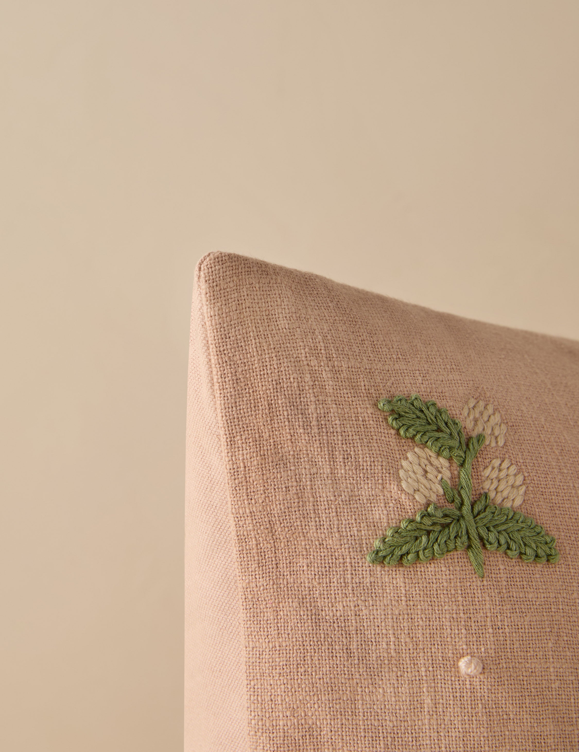 Mira Embroidered Pillow | Floral Design, Colorful Accent