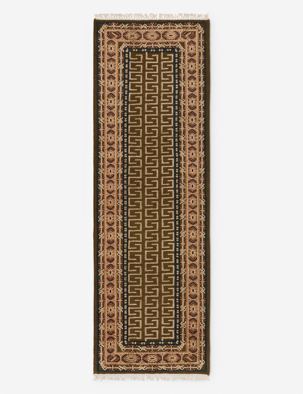 Mira Hand-Knotted Wool Rug | Traditional Pattern, Fringe Detail