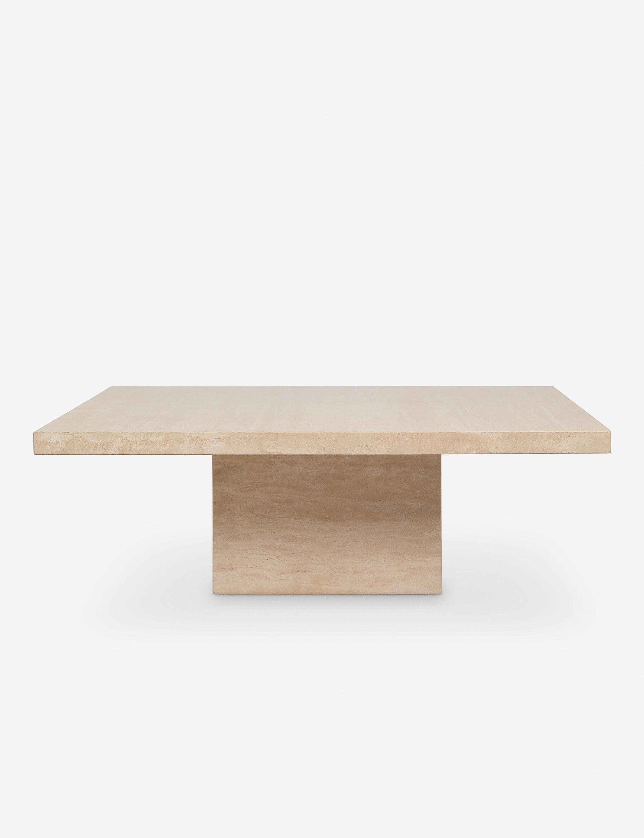 Mira Coffee Table | Solid Travertine, Monolithic Design