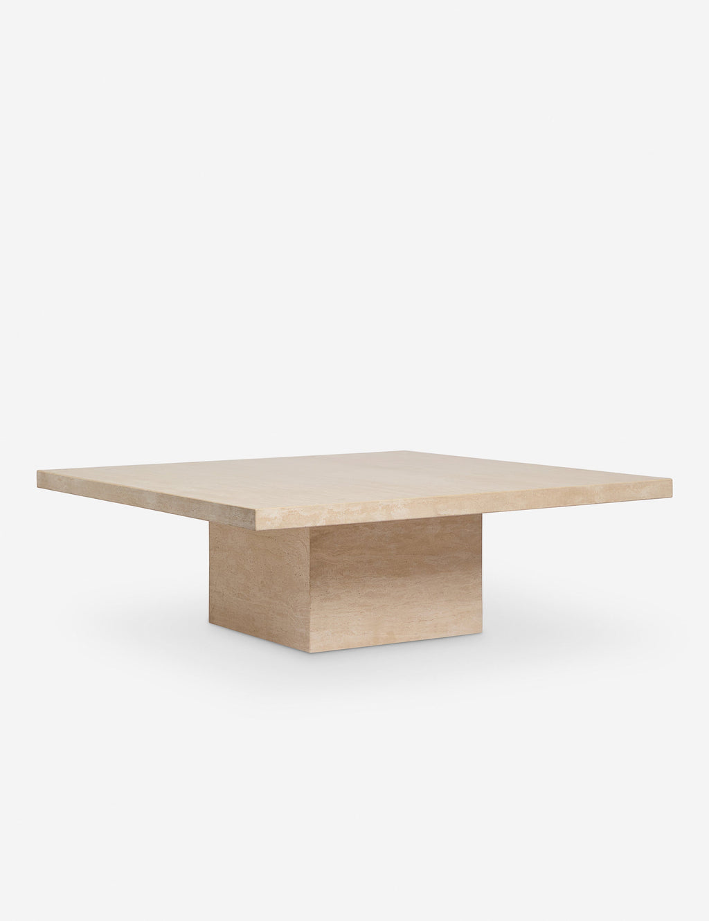 Mira Coffee Table | Solid Travertine, Monolithic Design