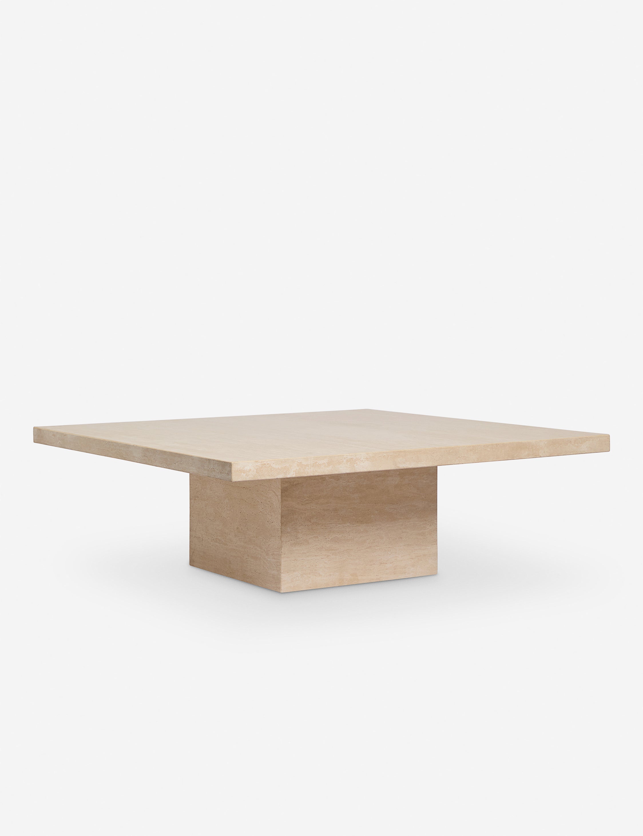 Mira Coffee Table | Solid Travertine, Monolithic Design