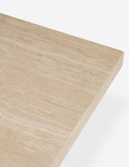 Mira Coffee Table | Solid Travertine, Monolithic Design