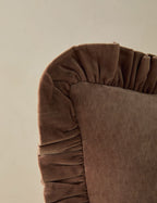 Mira Velvet Pillow | Ruffled Flange, Solid Design