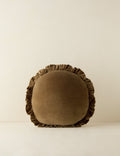 Maven Round Pillow | Velvet with Ruffled Flange