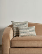 Mira Linen Pillow | Handmade Block Print, Floral Design