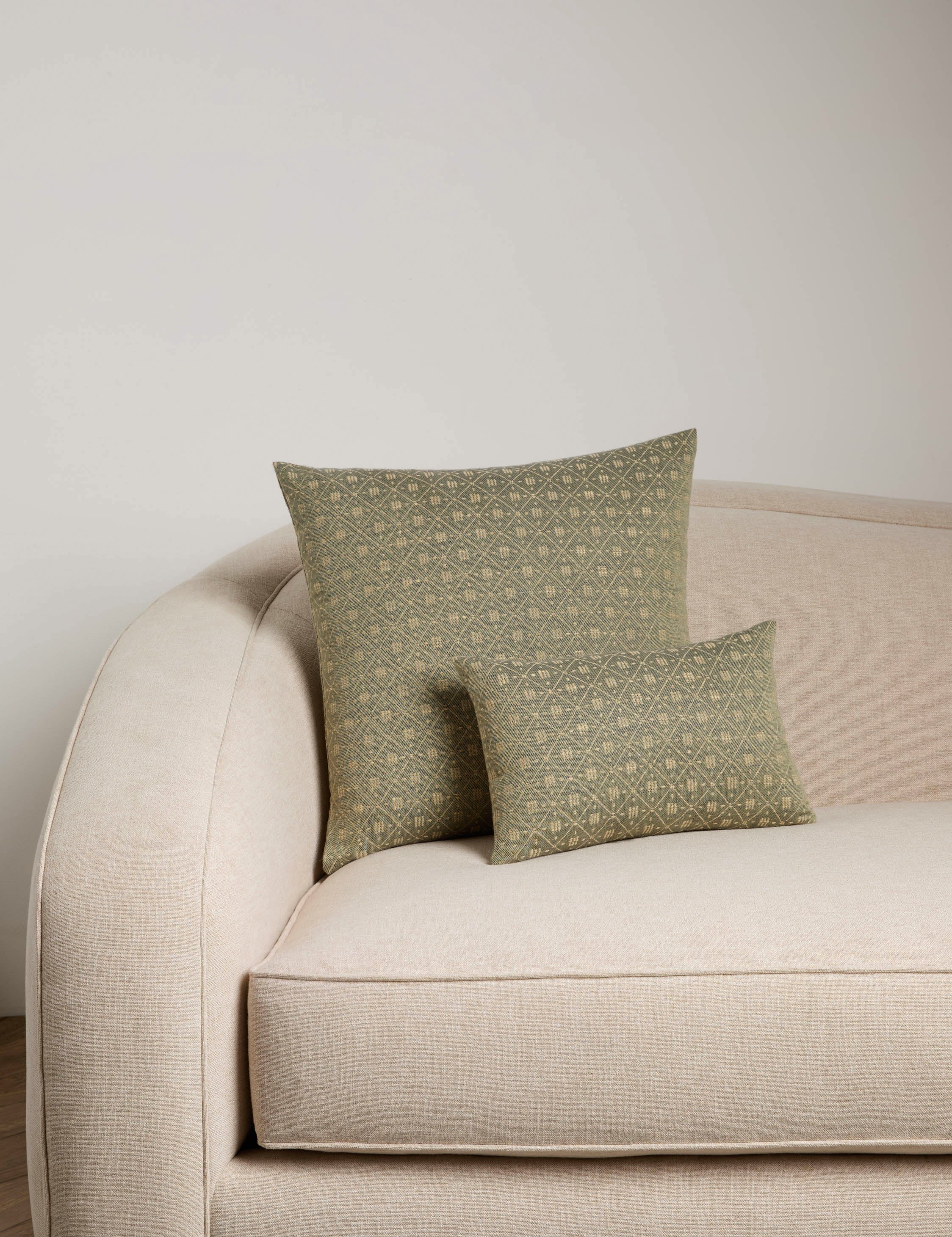Mira Jacquard Pillow Cover | Subtle Lattice Pattern, Tailored Texture