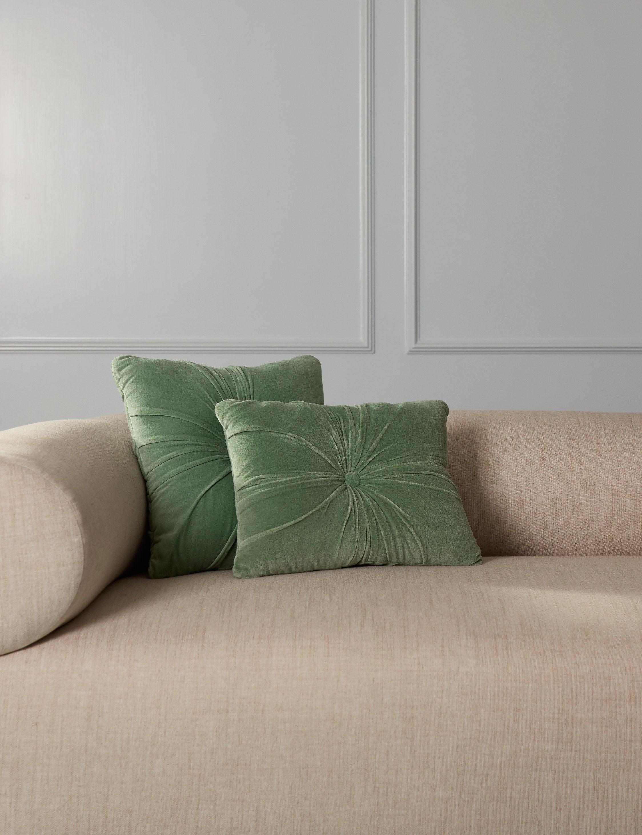 Milo Velvet Pillow | Button-Tufted, Luxurious Design