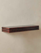 Milo Wall Shelf | Sculpted Edge, Richly Finished Surface