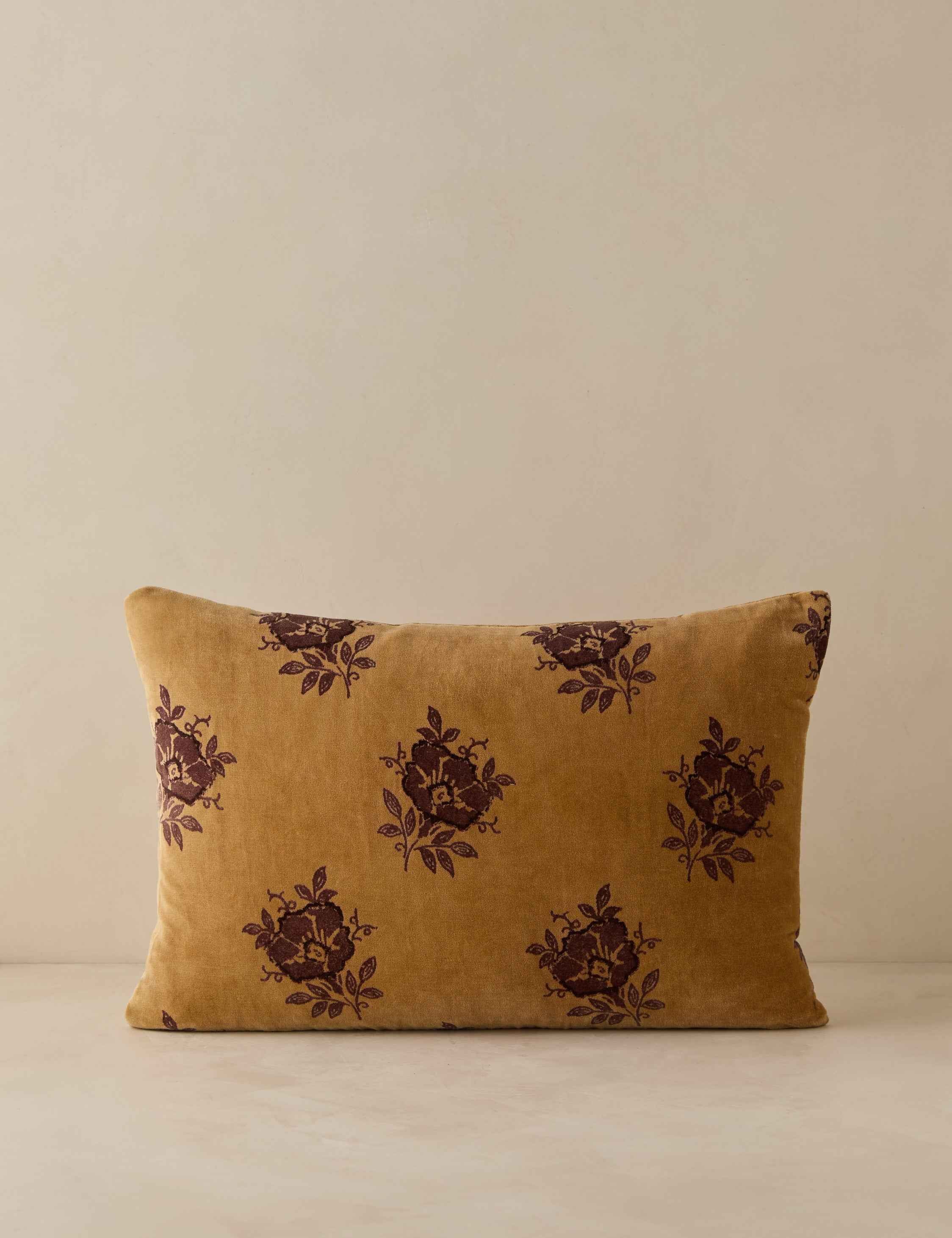Mira Velvet Pillow | Vintage Florals, Rich Texture
