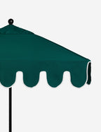 Nero Outdoor Umbrella | Scalloped Edge, Crisp Canopy Design