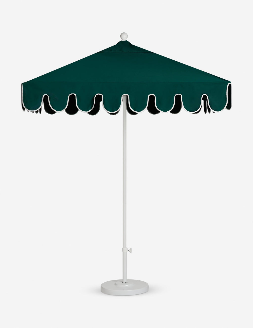 Nero Outdoor Umbrella | Scalloped Edge, Crisp Canopy Design
