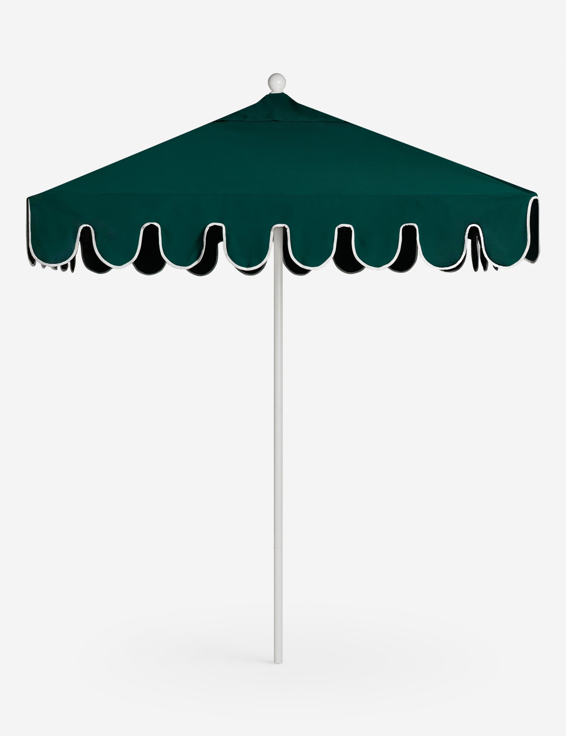 Nero Outdoor Umbrella | Scalloped Edge, Crisp Canopy Design