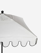 Nero Outdoor Umbrella | Scalloped Edge, Crisp Canopy Design