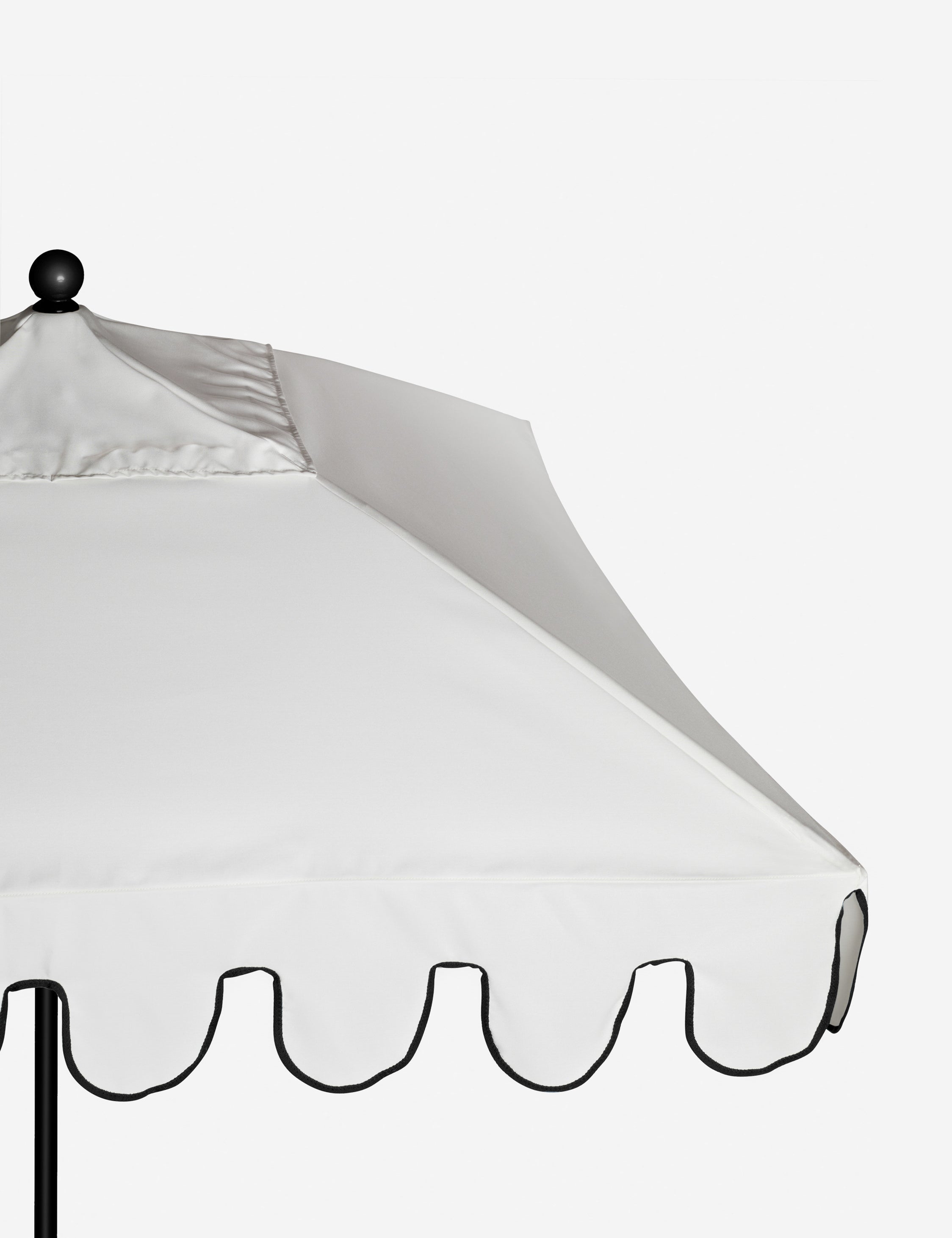 Nero Outdoor Umbrella | Scalloped Edge, Crisp Canopy Design