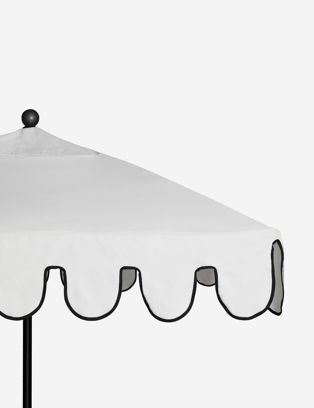 Nero Outdoor Umbrella | Scalloped Edge, Crisp Canopy Design