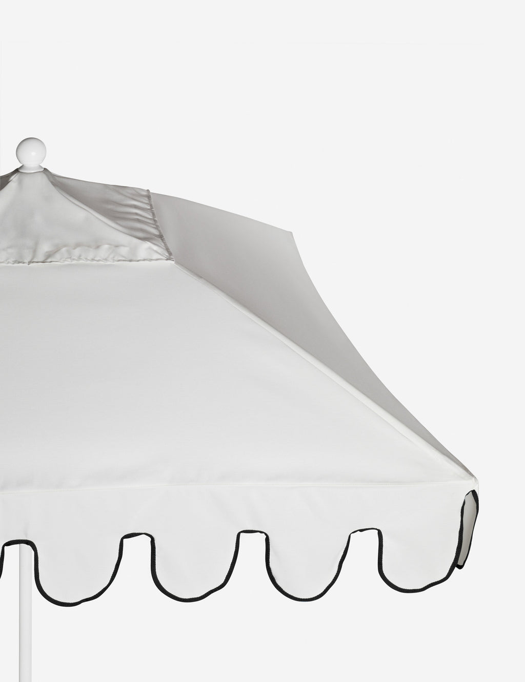 Nero Outdoor Umbrella | Scalloped Edge, Crisp Canopy Design
