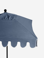 Nero Outdoor Umbrella | Scalloped Edge, Crisp Canopy Design