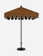 Nero Outdoor Umbrella | Scalloped Edge, Crisp Canopy Design