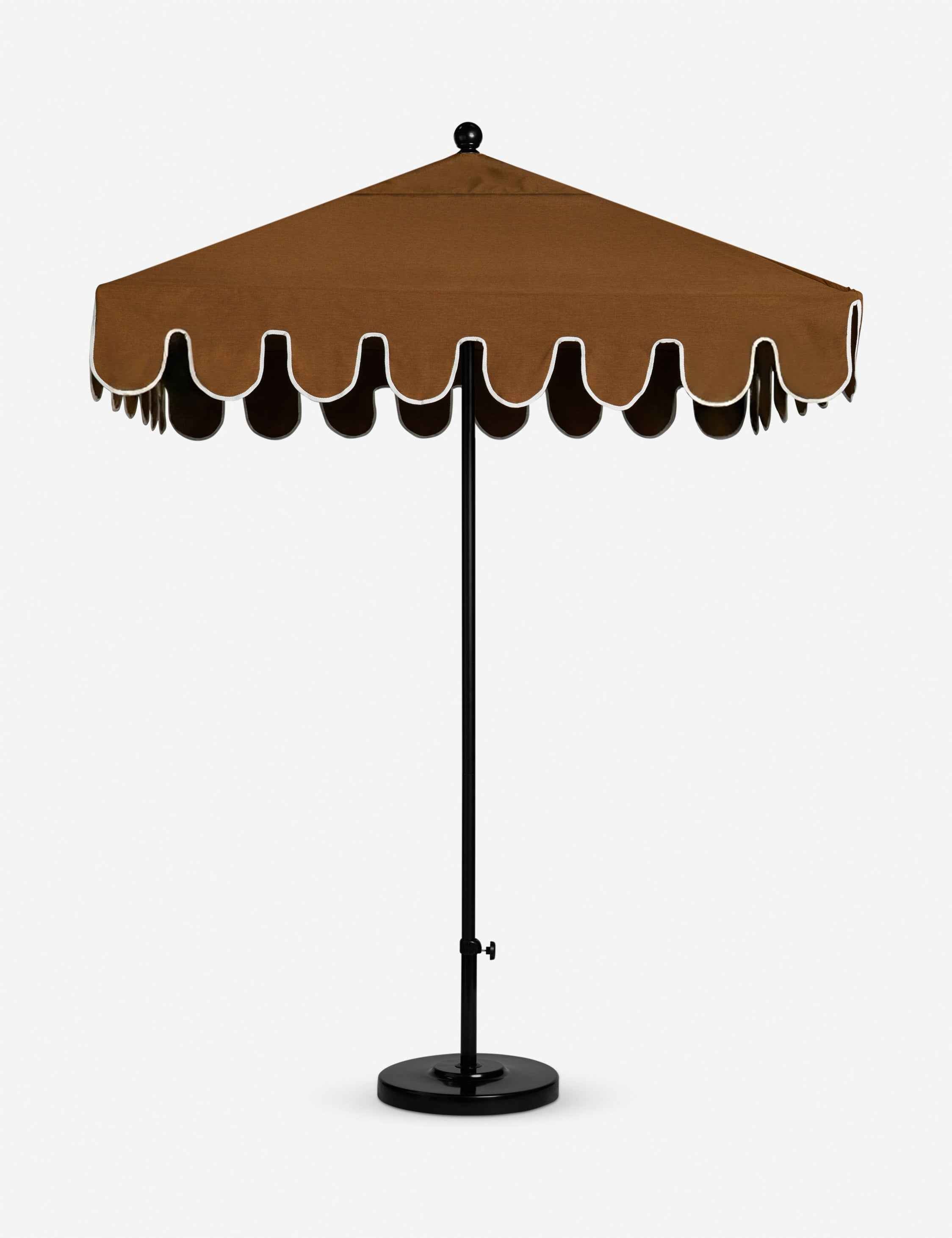 Nero Outdoor Umbrella | Scalloped Edge, Crisp Canopy Design
