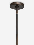 Nara Chandelier | Polished Wood Grain & Fluted Glass Globes