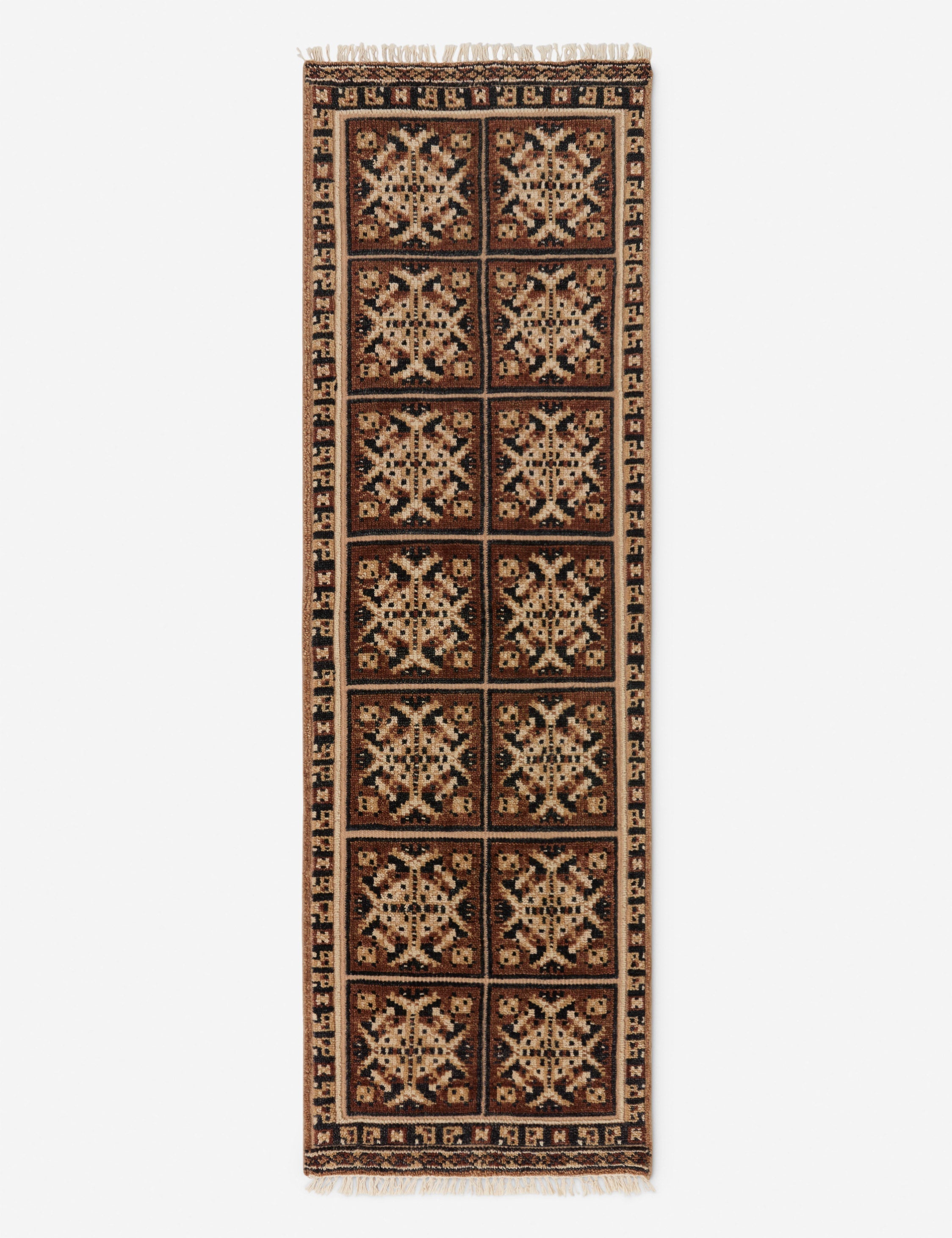 Ovidis Hand-Knotted Wool Rug | Heritage Motifs, Classic Fringe