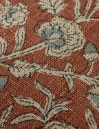 Cielo Linen Pillow | Intricate Floral Design, Stitched Edge