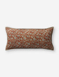 Cielo Linen Pillow | Intricate Floral Design, Stitched Edge