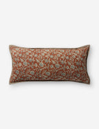 Cielo Linen Pillow | Intricate Floral Design, Stitched Edge