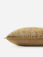 Cielo Linen Pillow | Intricate Floral Design, Stitched Edge