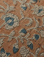 Cielo Linen Pillow | Intricate Floral Design, Stitched Edge