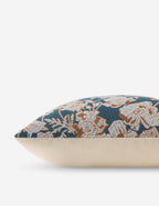 Mira Pillow | Woven Jacquard, Hand-Drawn Florals