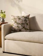 Mira Pillow | Woven Jacquard, Hand-Drawn Florals