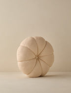 Luna Round Pillow | Soft Floral Design, Button Tufted