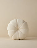 Luna Round Pillow | Soft Floral Design, Button Tufted