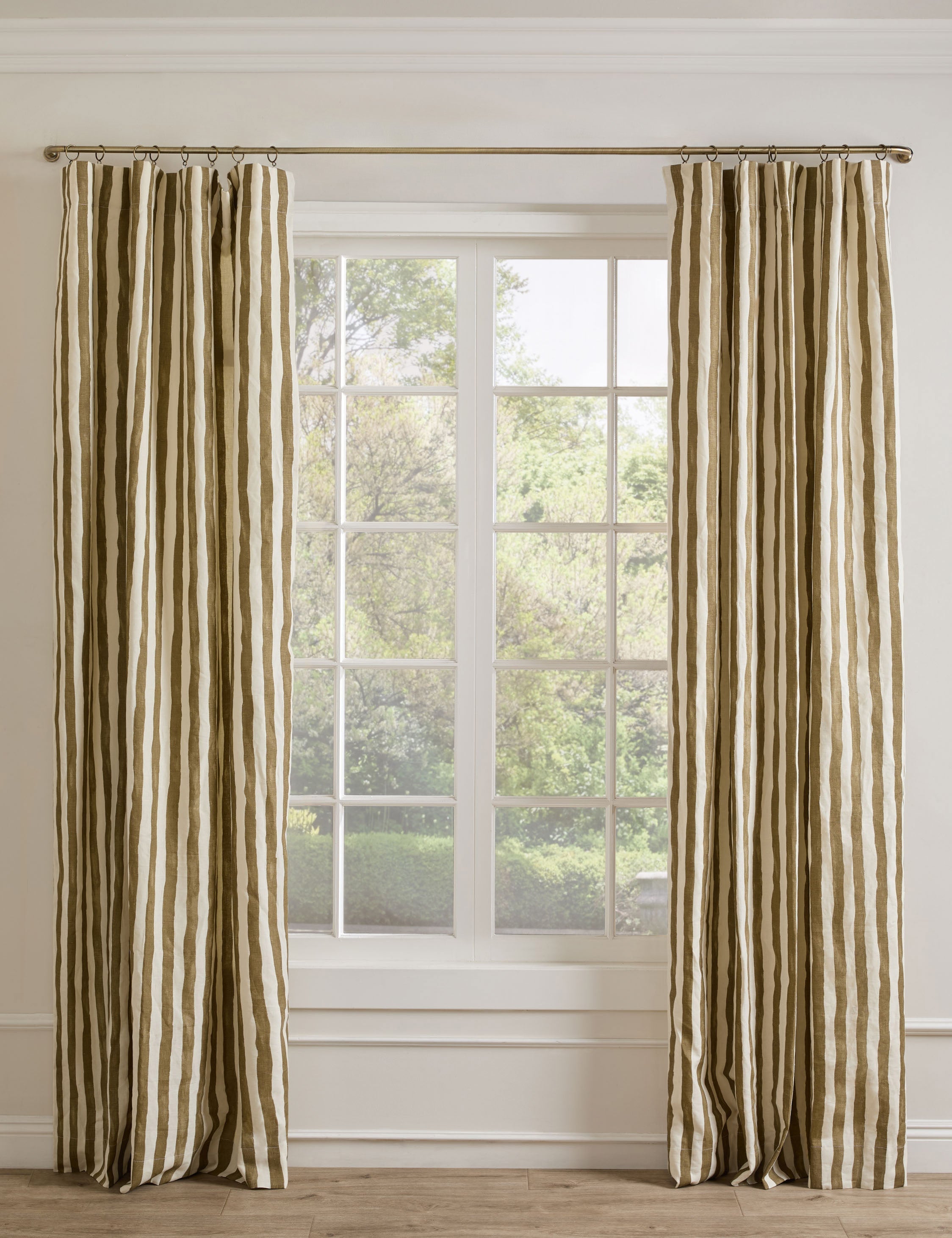 Pinnacle Stripe Curtain Panel | Linen, Exclusive Design by Sarah Sherman Samuel